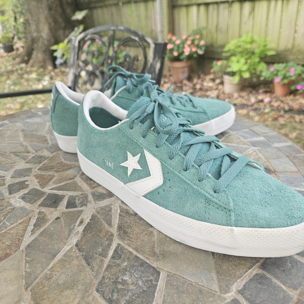 Converse CONS Dial Tone Jade Green Skate Shoes W9.5 M8